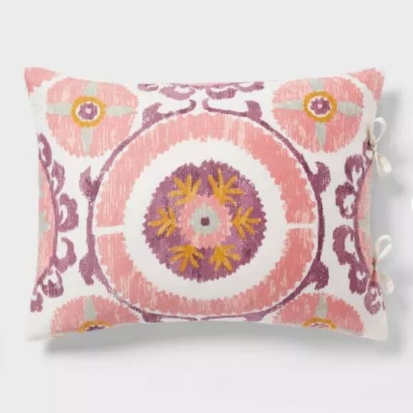 Suzani Print Duvet Cover and Sham Set - Threshold -purple - Picture 3 of 5